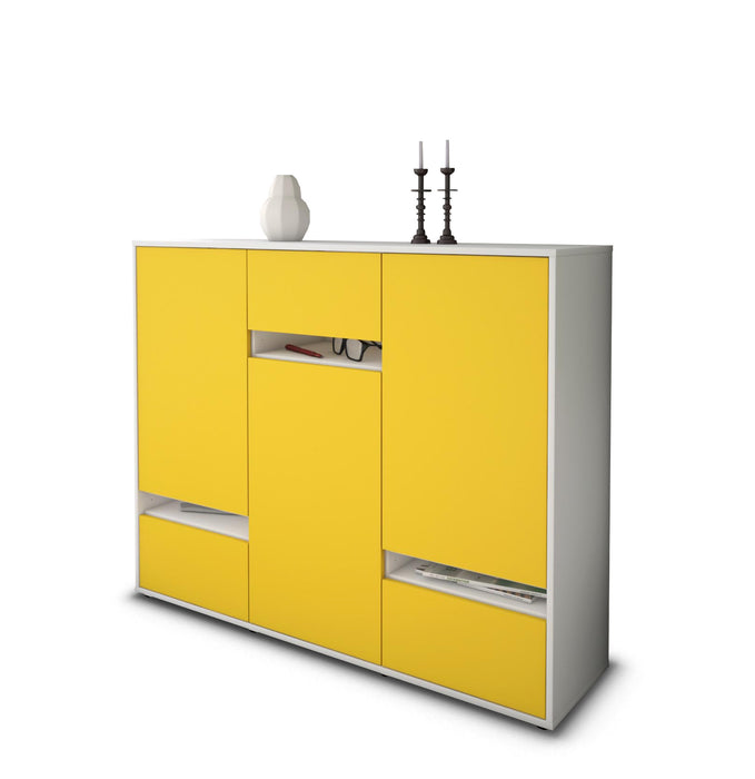 Highboard Mirella, Gelb Seite (136x108x35cm) - Dekati GmbH