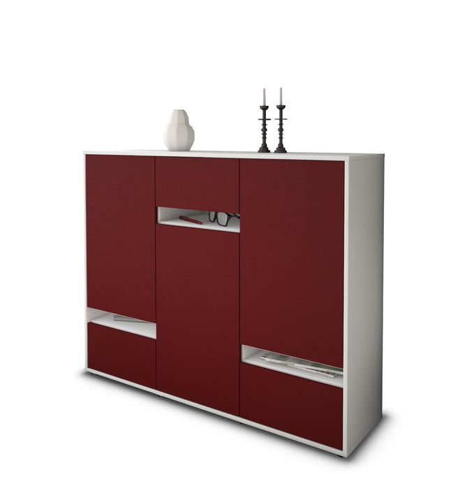 Highboard Mirella, Bordeaux Seite (136x108x35cm) - Dekati GmbH