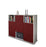 Highboard Momo, Bordeaux Seite (136x108x35cm) - Dekati GmbH