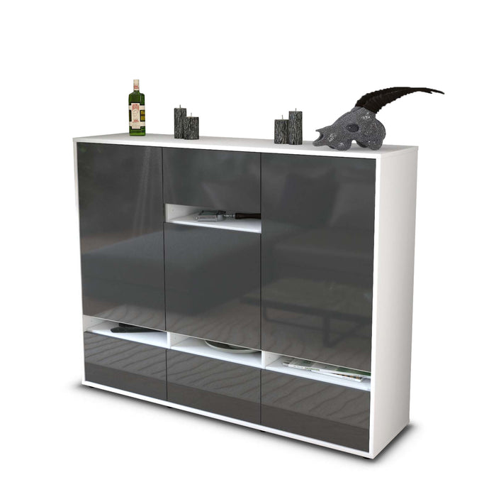 Highboard Mona, Grau Seite (136x108x35cm) - Dekati GmbH