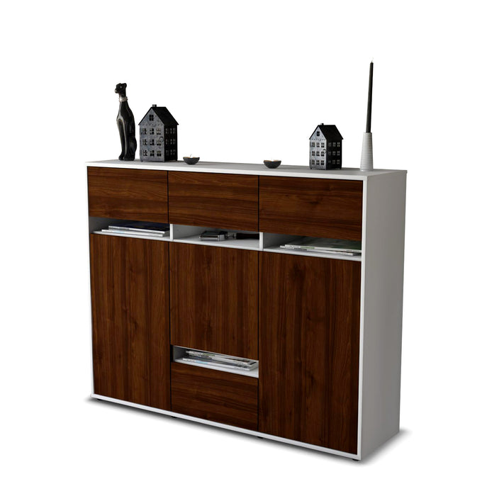 Highboard Monia, Walnuss Seite (136x108x35cm) - Dekati GmbH