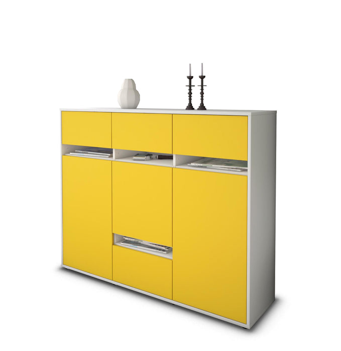 Highboard Monia, Gelb Seite (136x108x35cm) - Dekati GmbH