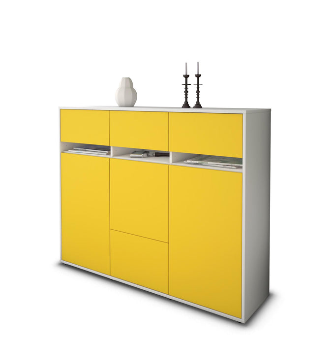 Highboard Monja, Gelb Seite (136x108x35cm) - Dekati GmbH