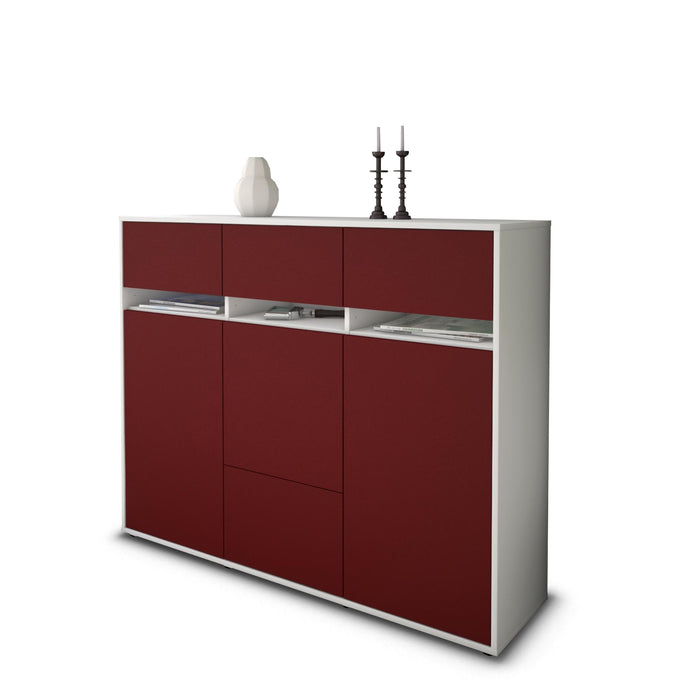 Highboard Monja, Bordeaux Seite (136x108x35cm) - Dekati GmbH