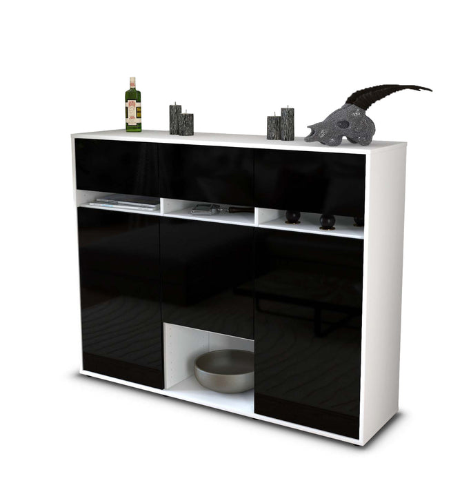 Highboard Natalie, Schwarz Seite (136x108x35cm) - Dekati GmbH