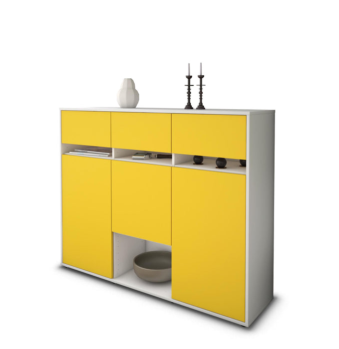 Highboard Natalie, Gelb Seite (136x108x35cm) - Dekati GmbH