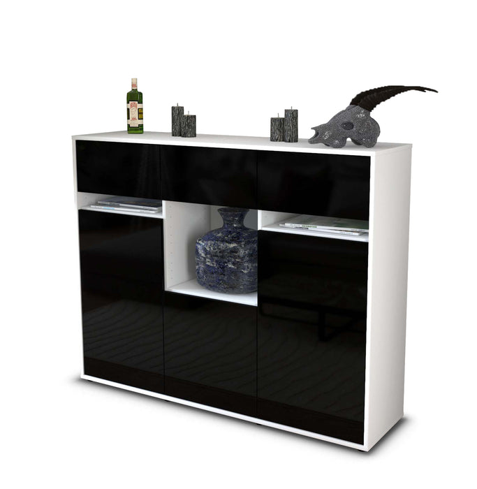 Highboard Nathalie, Schwarz Seite (136x108x35cm) - Dekati GmbH