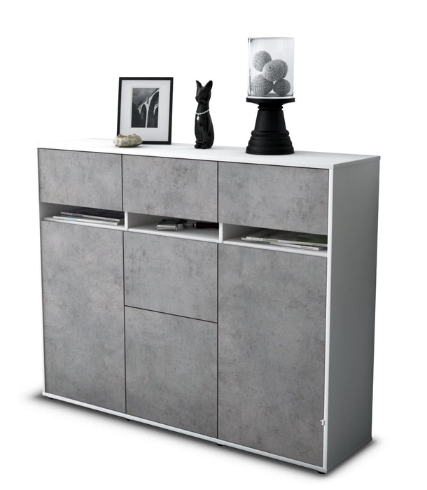 Highboard Neda, Beton Seite (136x108x35cm) - Dekati GmbH