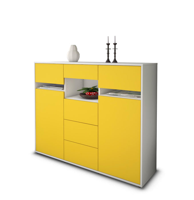 Highboard Nella, Gelb Seite (136x108x35cm) - Dekati GmbH