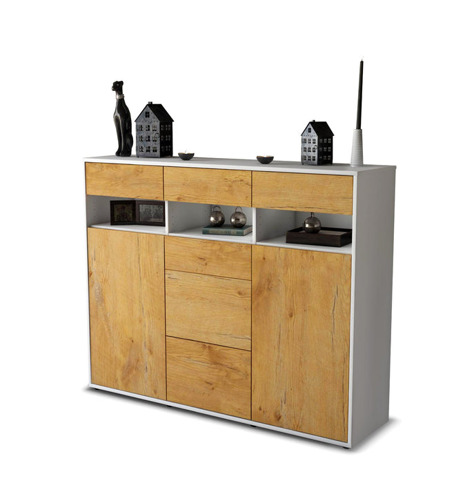 Highboard Ylenia, Eiche Seite (136x108x35cm) - Dekati GmbH