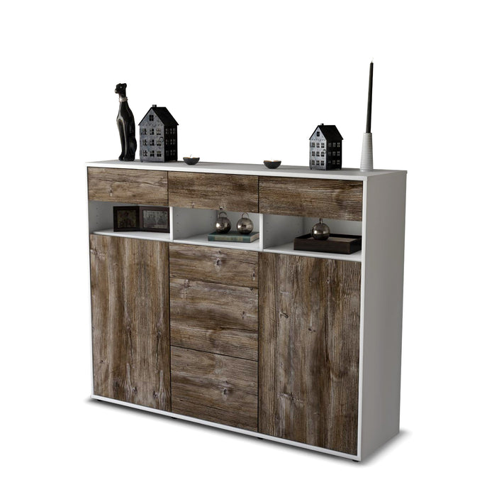 Highboard Ylenia, Treibholz Seite (136x108x35cm) - Dekati GmbH