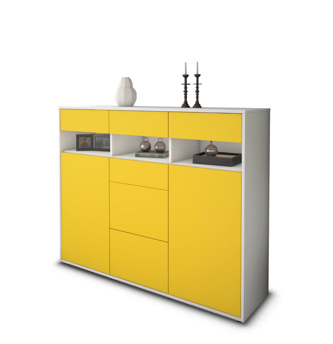 Highboard Ylenia, Gelb Seite (136x108x35cm) - Dekati GmbH