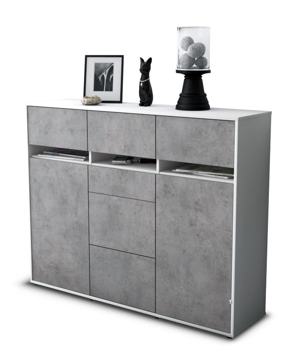 Highboard Nica, Beton Seite (136x108x35cm) - Dekati GmbH