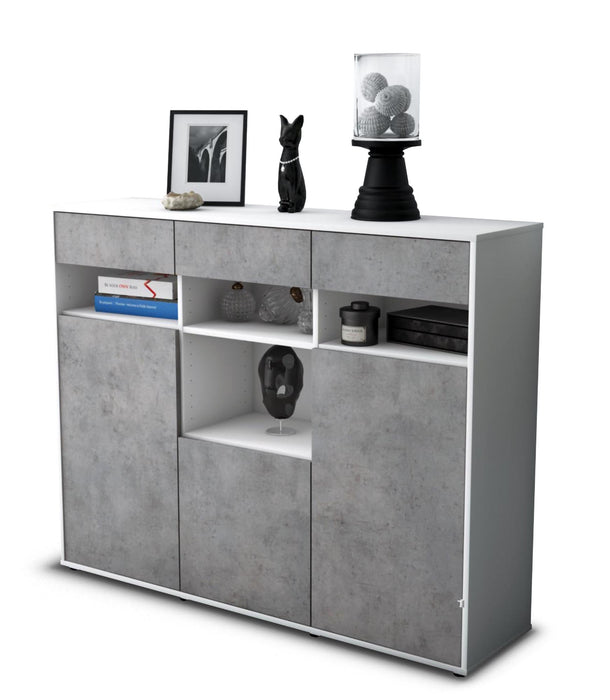 Highboard Nicole, Beton Seite (136x108x35cm) - Dekati GmbH