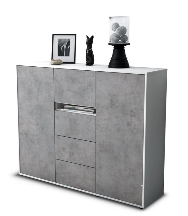 Highboard Nikola, Beton Seite (136x108x35cm) - Dekati GmbH