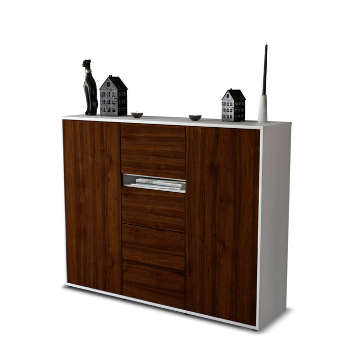 Highboard Nikola, Walnuss Seite (136x108x35cm) - Dekati GmbH