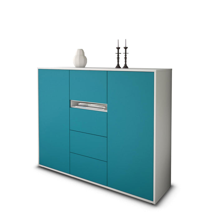 Highboard Nikola, Türkis Seite (136x108x35cm) - Dekati GmbH