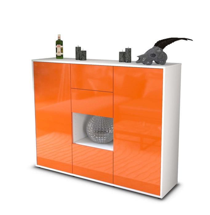 Highboard Nikolina, Orange Seite (136x108x35cm) - Dekati GmbH