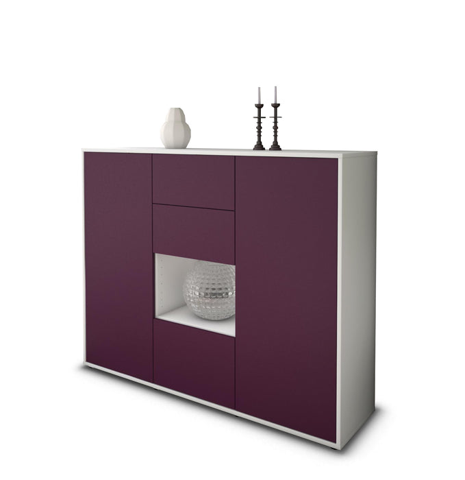 Highboard Nikolina, Lila Seite (136x108x35cm) - Dekati GmbH