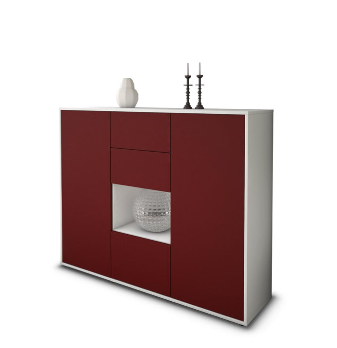 Highboard Nikolina, Bordeaux Seite (136x108x35cm) - Dekati GmbH