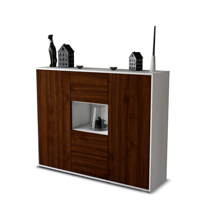 Highboard Nila, Walnuss Seite (136x108x35cm) - Dekati GmbH