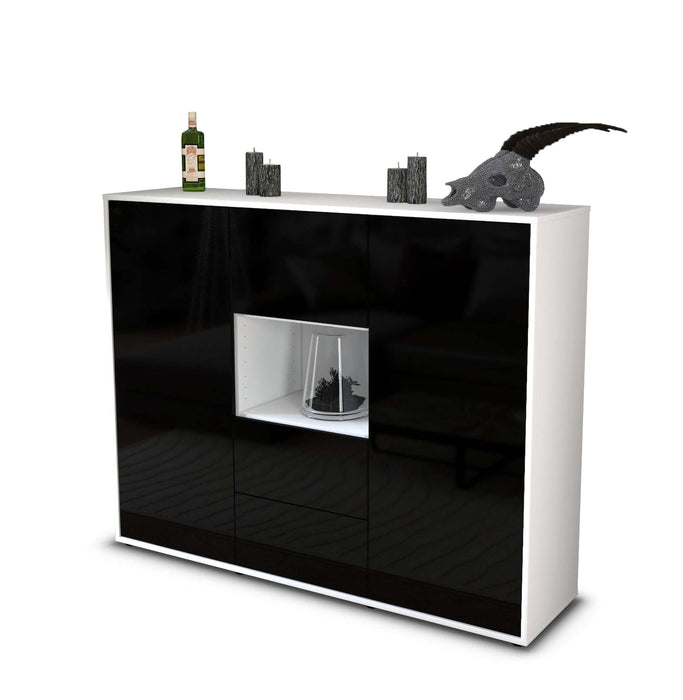 Highboard Nila, Schwarz Seite (136x108x35cm) - Dekati GmbH