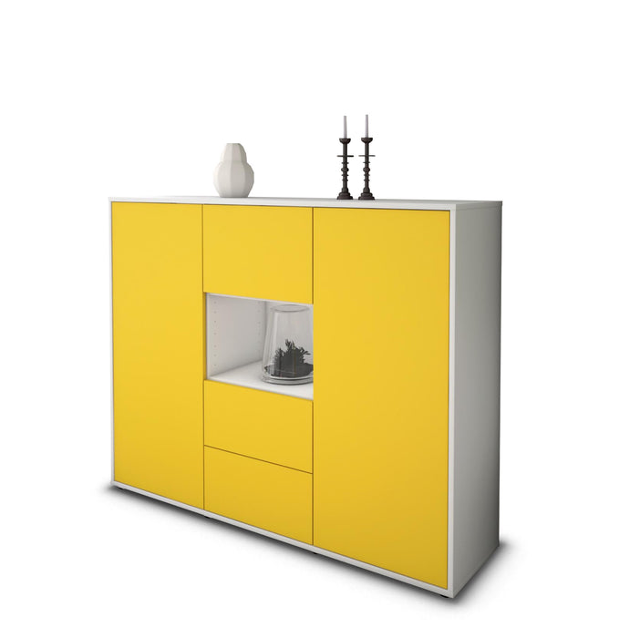 Highboard Nila, Gelb Seite (136x108x35cm) - Dekati GmbH