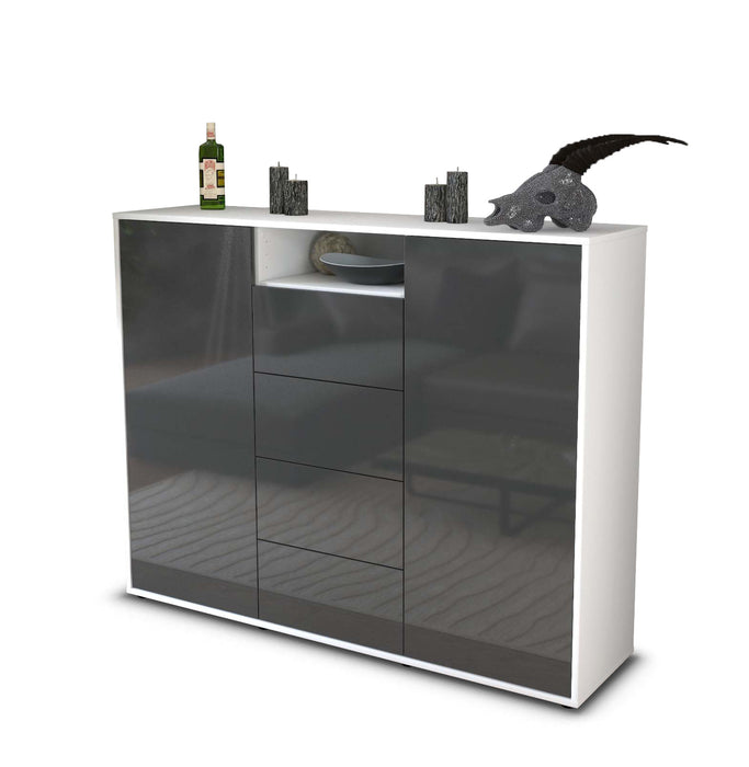 Highboard Nives, Grau Seite (136x108x35cm) - Dekati GmbH