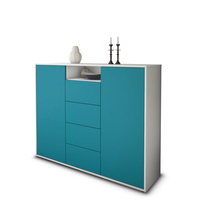 Highboard Nives, Türkis Seite (136x108x35cm) - Dekati GmbH