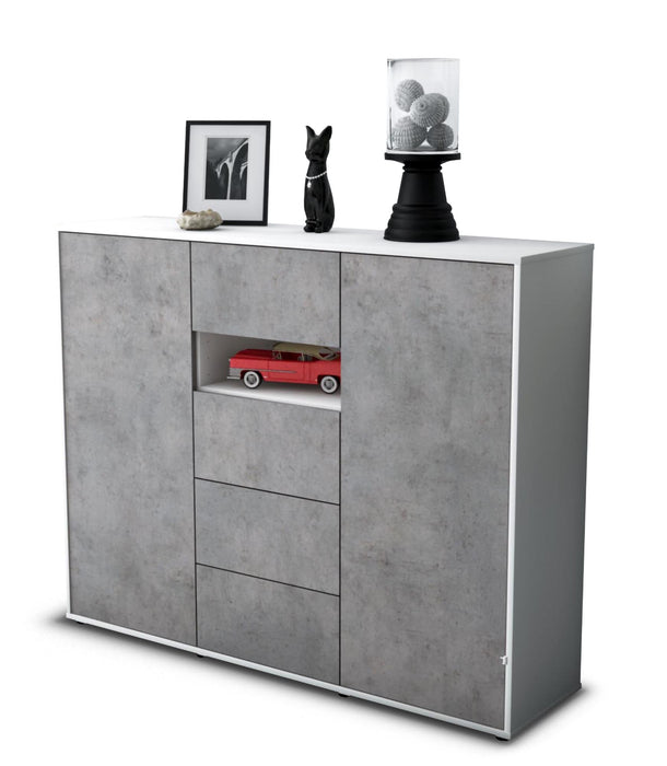 Highboard Noe, Beton Seite (136x108x35cm) - Dekati GmbH