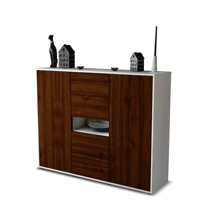 Highboard Noelia, Walnuss Seite (136x108x35cm) - Dekati GmbH