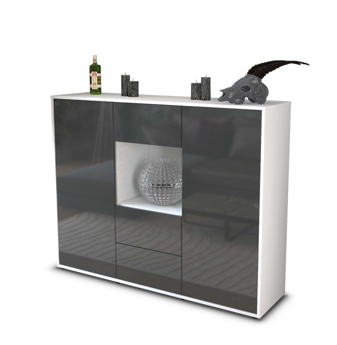 Highboard Noemi, Grau Seite (136x108x35cm) - Dekati GmbH