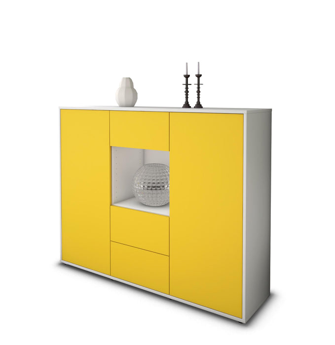 Highboard Noemi, Gelb Seite (136x108x35cm) - Dekati GmbH