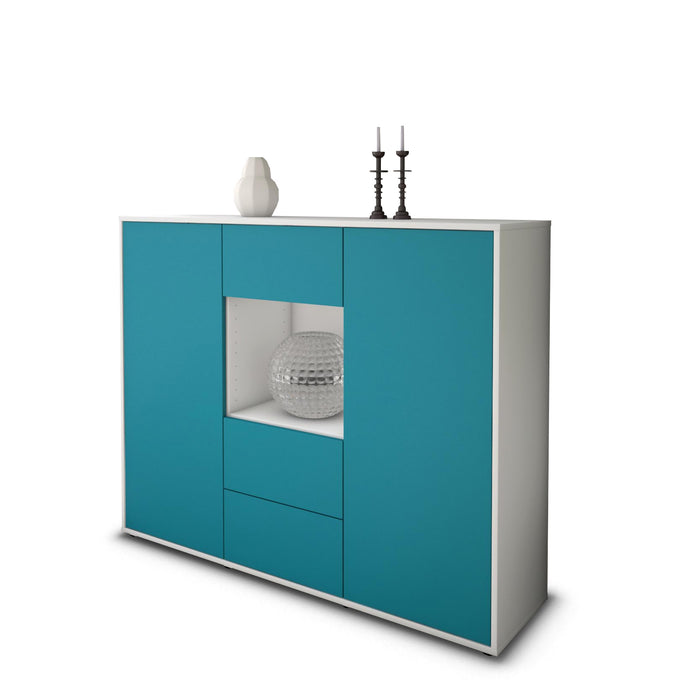 Highboard Noemi, Türkis Seite (136x108x35cm) - Dekati GmbH