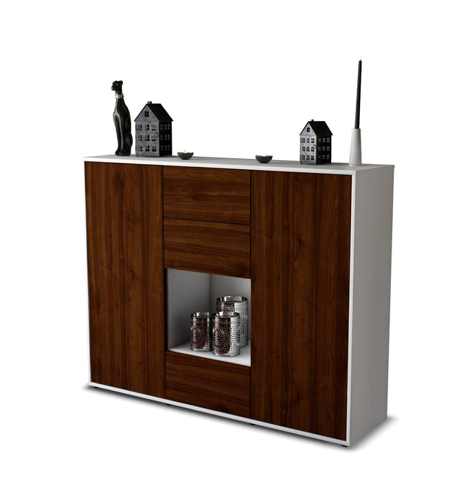 Highboard Nora, Walnuss Seite (136x108x35cm) - Dekati GmbH