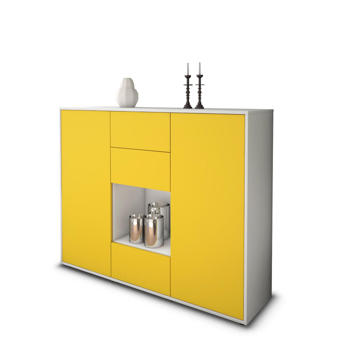 Highboard Nora, Gelb Seite (136x108x35cm) - Dekati GmbH