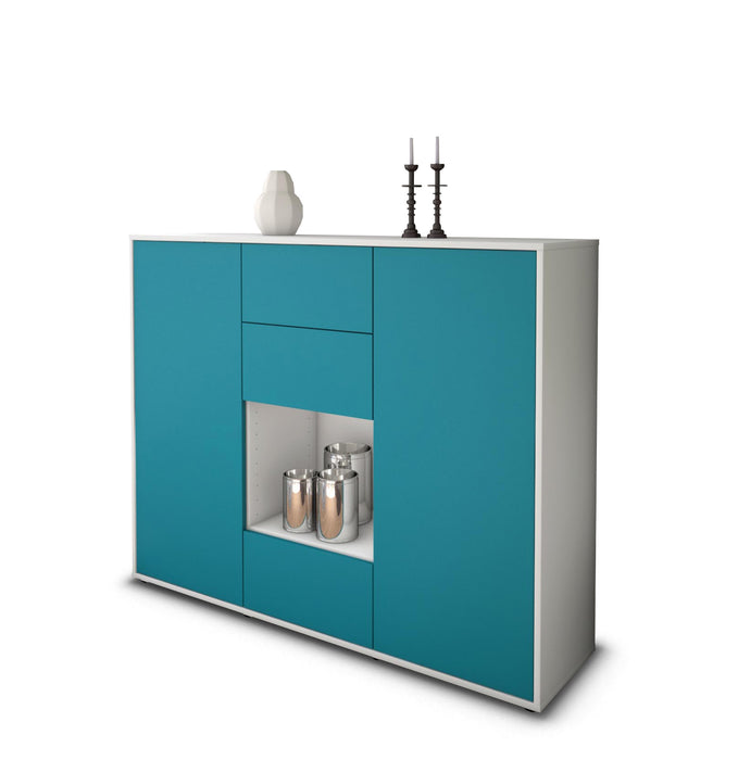 Highboard Nora, Türkis Seite (136x108x35cm) - Dekati GmbH