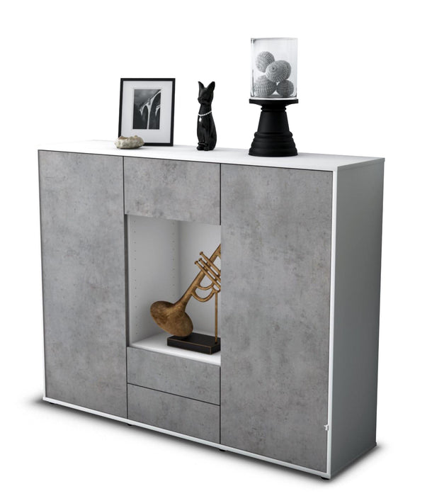 Highboard Norina, Beton Seite (136x108x35cm) - Dekati GmbH