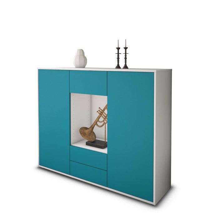 Highboard Norina, Türkis Seite (136x108x35cm) - Dekati GmbH