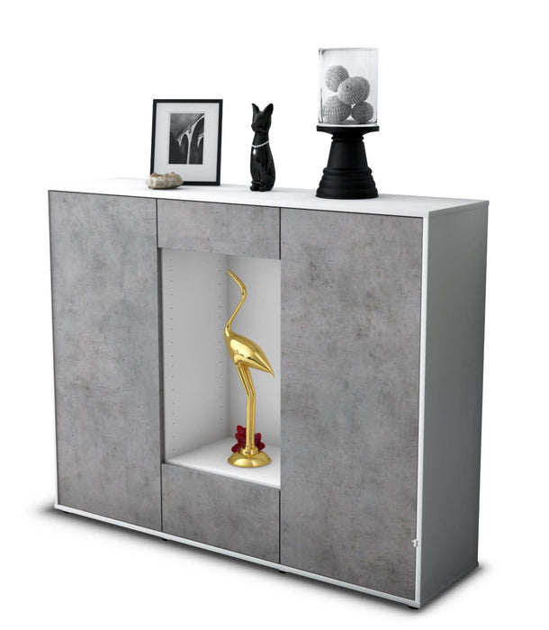 Highboard Nova, Beton Seite (136x108x35cm) - Dekati GmbH