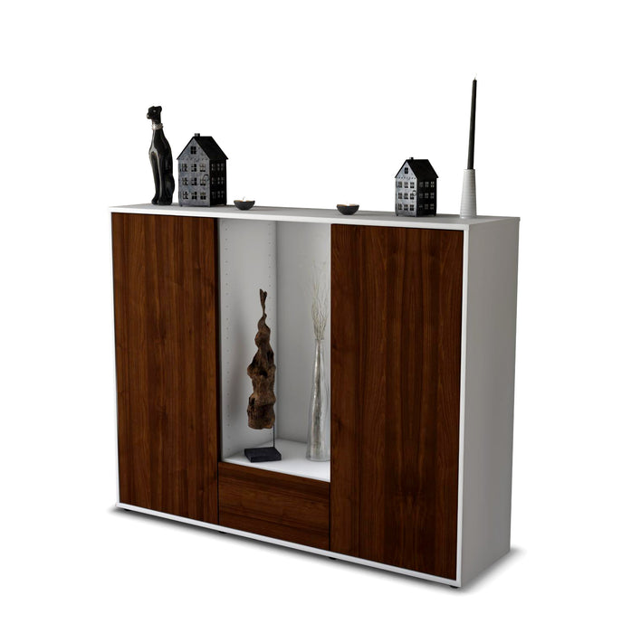 Highboard Nuccia, Walnuss Seite (136x108x35cm) - Dekati GmbH