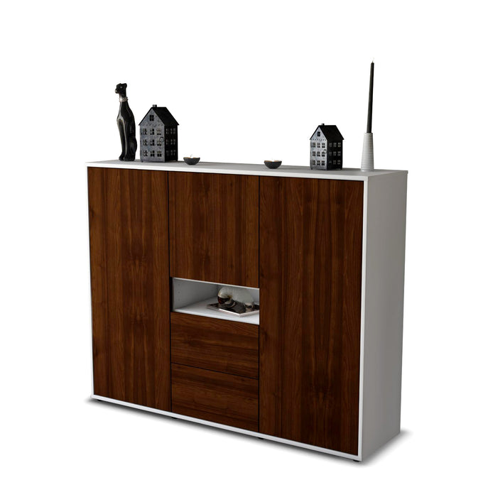 Highboard Olivia, Walnuss Seite (136x108x35cm) - Dekati GmbH