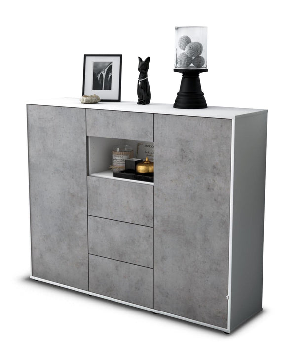 Highboard Ornella, Beton Seite (136x108x35cm) - Dekati GmbH