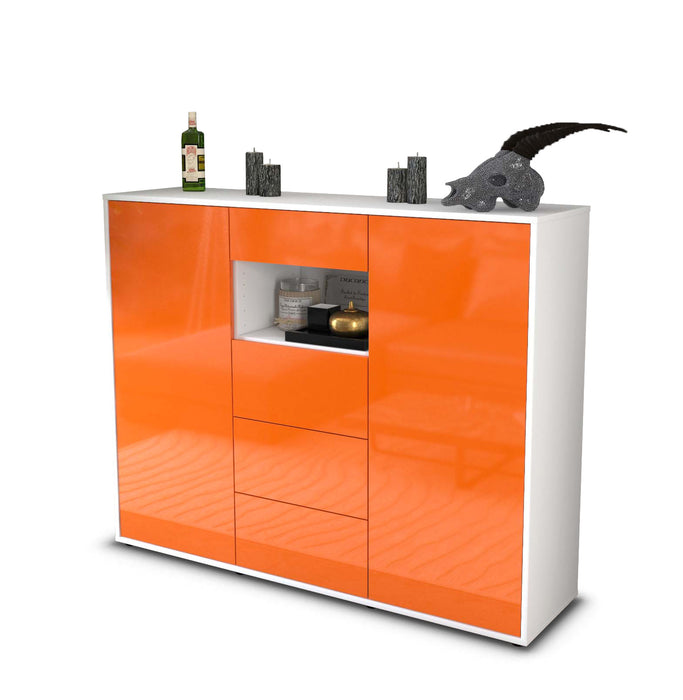 Highboard Ornella, Orange Seite (136x108x35cm) - Dekati GmbH