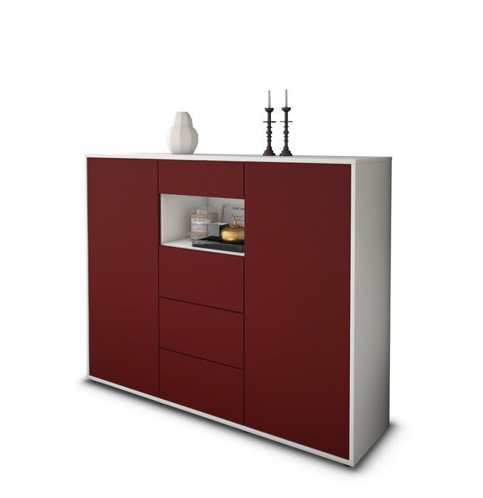 Highboard Ornella, Bordeaux Seite (136x108x35cm) - Dekati GmbH