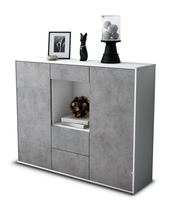 Highboard Ortensia, Beton Seite (136x108x35cm) - Dekati GmbH