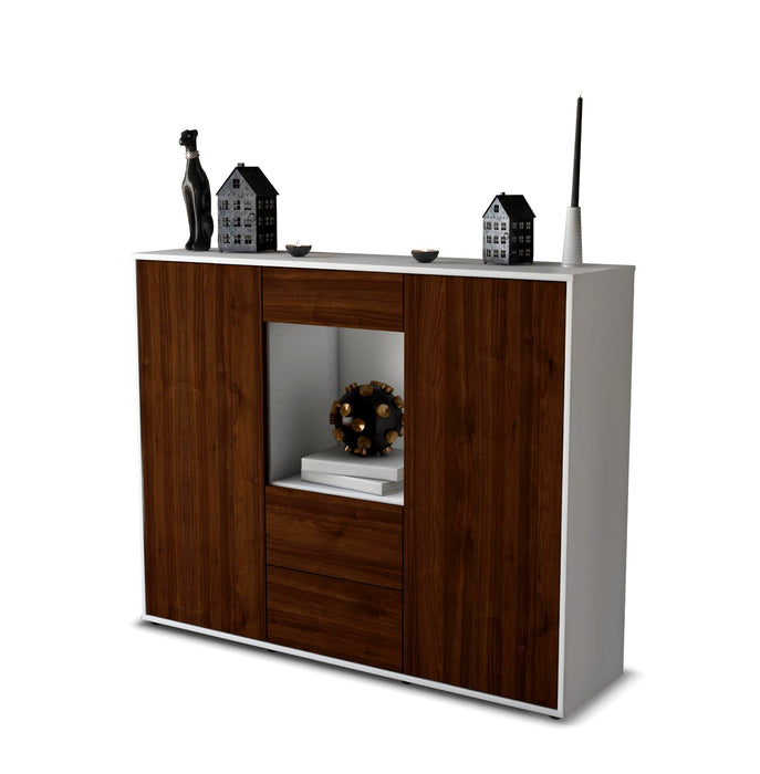 Highboard Ortensia, Walnuss Seite (136x108x35cm) - Dekati GmbH