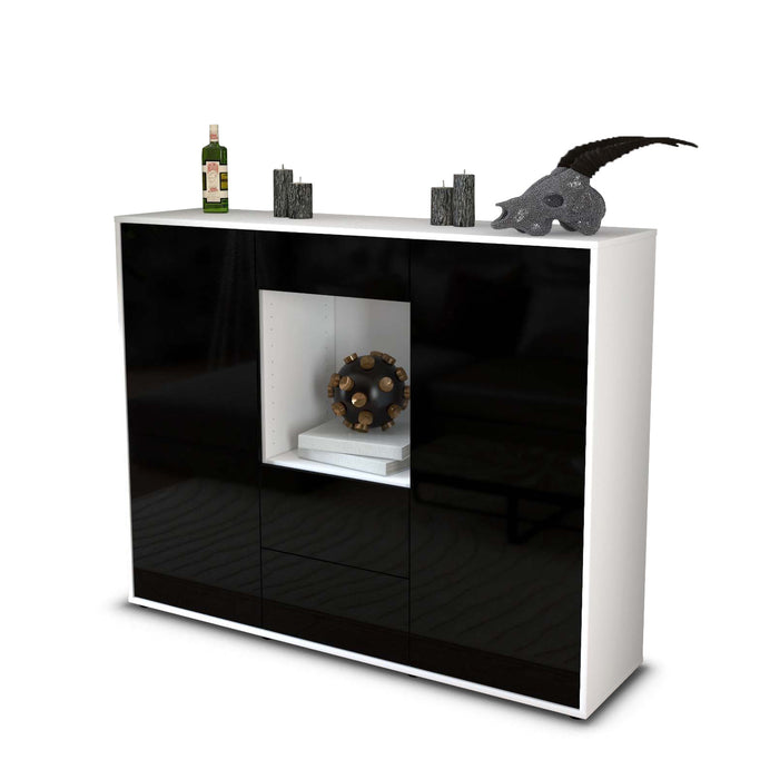 Highboard Ortensia, Schwarz Seite (136x108x35cm) - Dekati GmbH