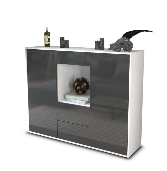 Highboard Ortensia, Grau Seite (136x108x35cm) - Dekati GmbH