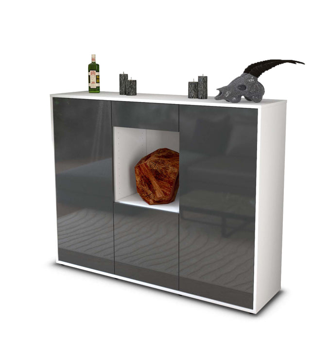 Highboard Peppina, Grau Seite (136x108x35cm) - Dekati GmbH